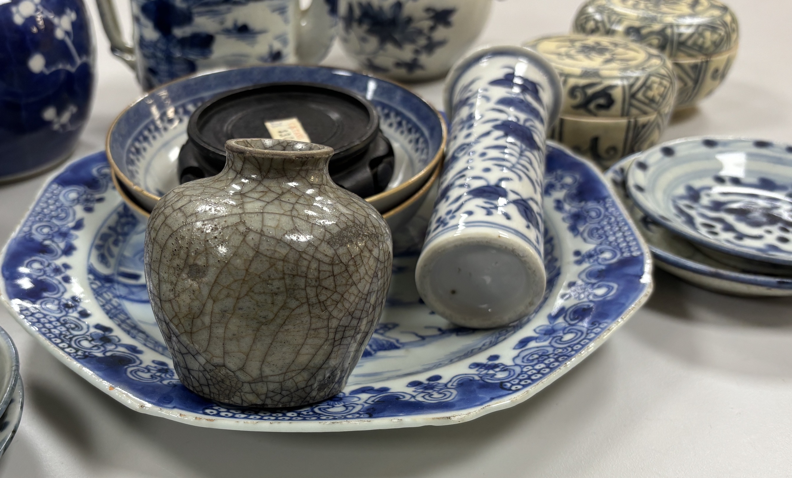 A quantity of Chinese and Annamese blue and white ceramics, 19th century and later